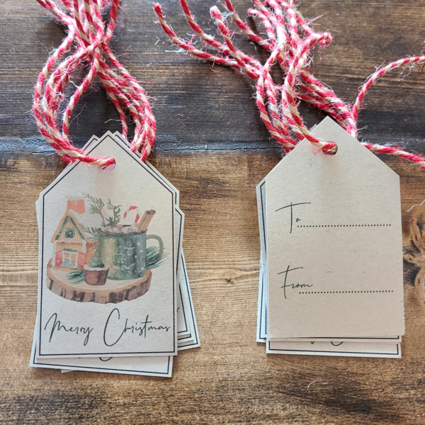 ChristmasGiftTagCozyScene Christmas Gift Tag Cozy Scene - Netties Expressions