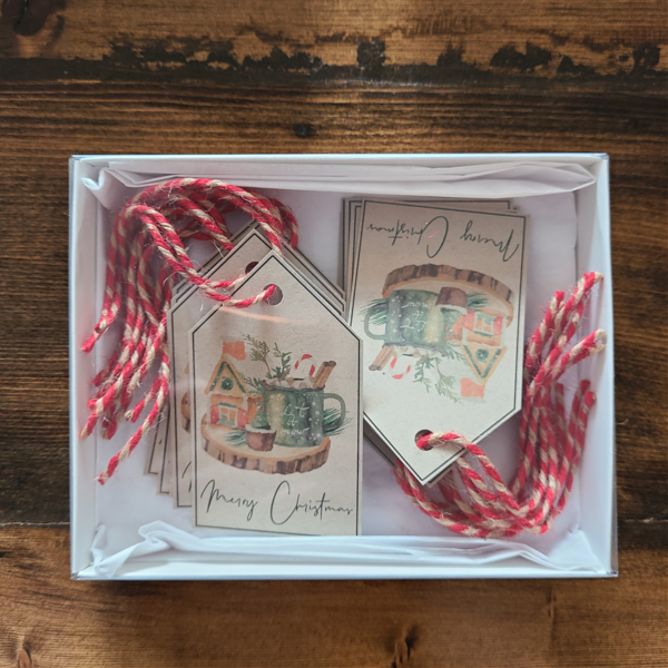 ChristmasGiftTagCozySceneBox Christmas Gift Tag Cozy Scene - Netties Expressions