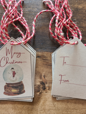 ChristmasGiftTagSnowGlobe Christmas Gift Tag Snow Globe - Netties Expressions