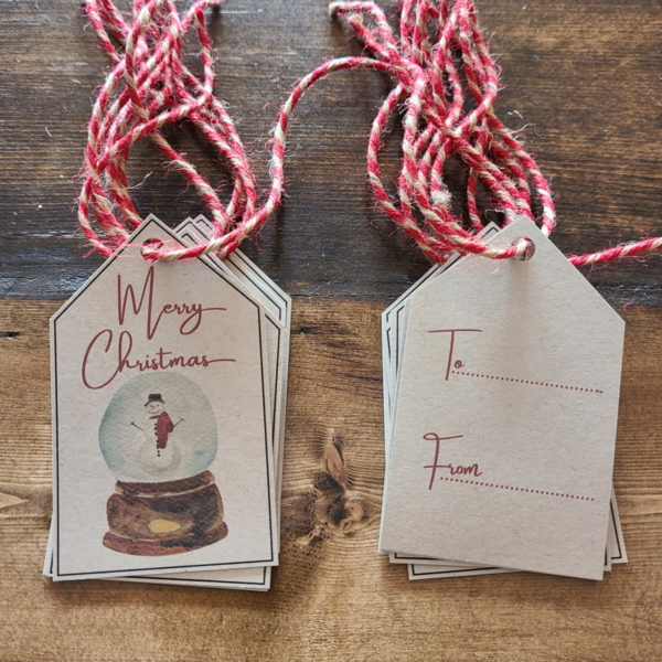 Christmas Gift Tag Snow Globe - Netties Expressions
