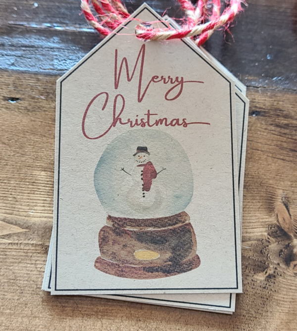 Christmas Gift Tag Snow Globe - Netties Expressions