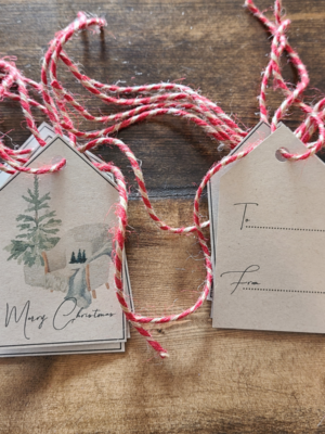 ChristmasGiftTagWinterChair Christmas Gift Tag Winter Chair - Netties Expressions