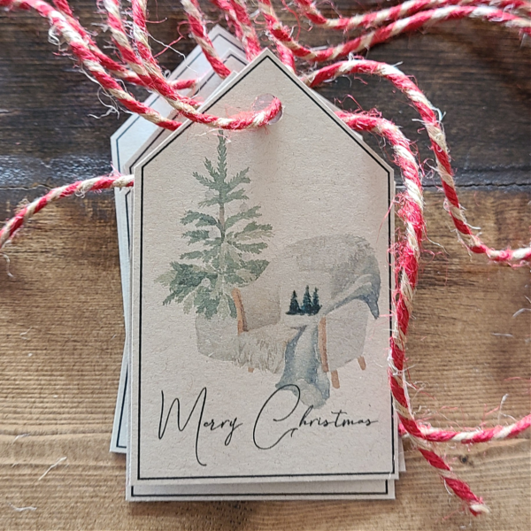 ChristmasGiftTagWinterChairFront Christmas Gift Tag Winter Chair - Netties Expressions