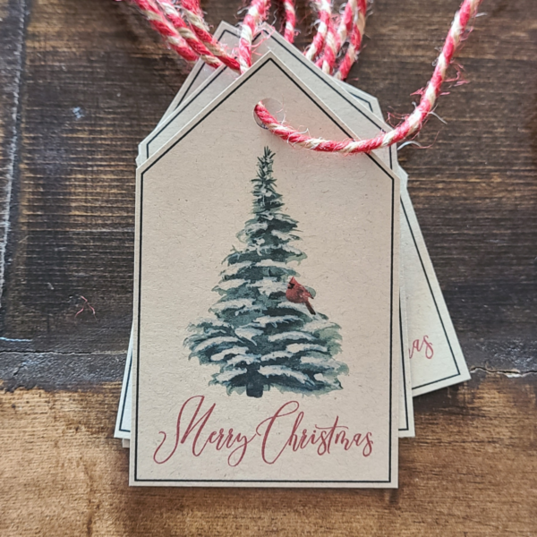 Christmas Gift Tag Winter Scene - Netties Expressions