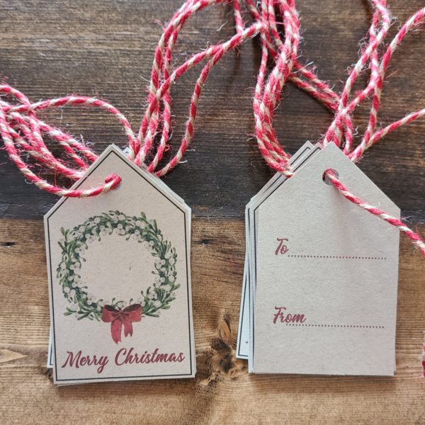 Christmas Gift Tag Wreath - Netties Expressions