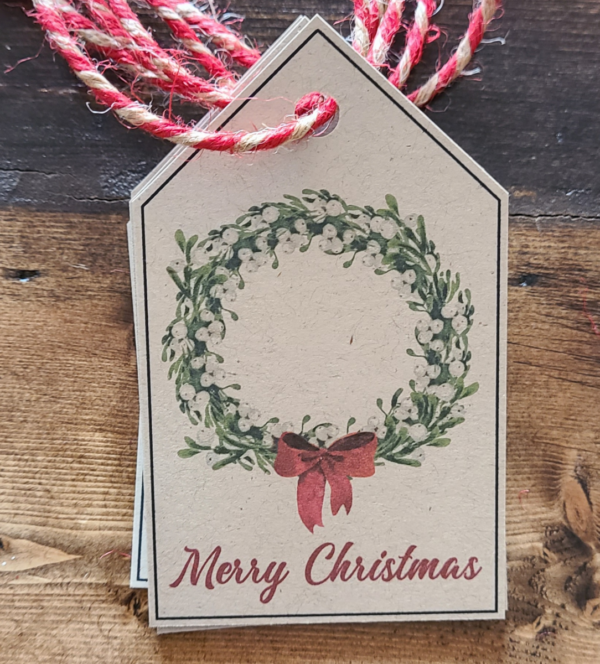 Christmas Gift Tag Wreath - Netties Expressions
