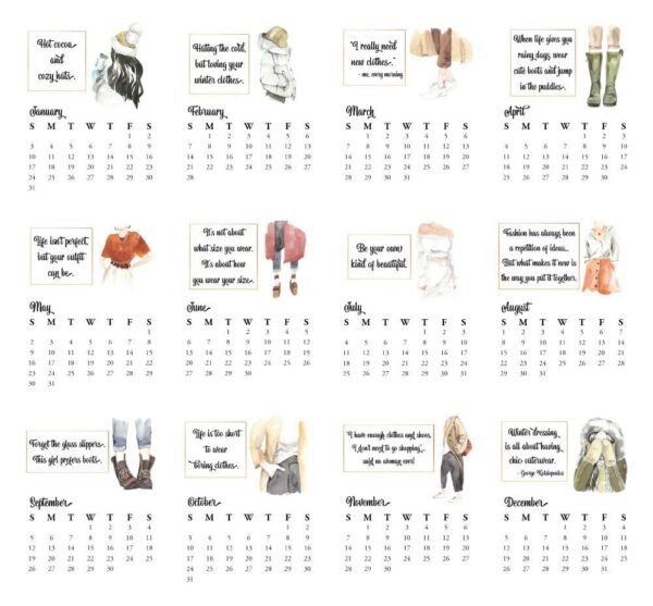 2021 Desktop Calendar - Fashion - Netties Expressions