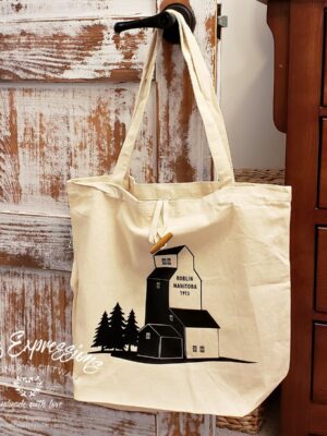 Elevator-Roblin-1_8736b885-f4ea-4a89-8c6c-bc36d658ced7 Roblin, Manitoba Landscape - Recycled Cotton Tote Bag - Netties Expressions