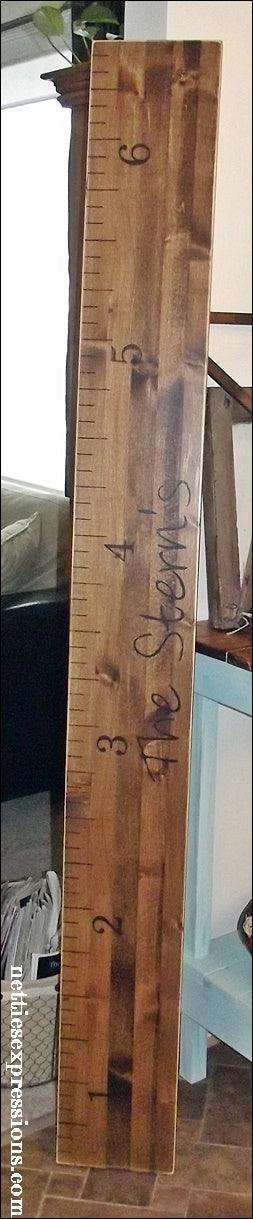GrowthChart-TheStern_s Customized Growth Chart Stained and Painted - Netties Expressions