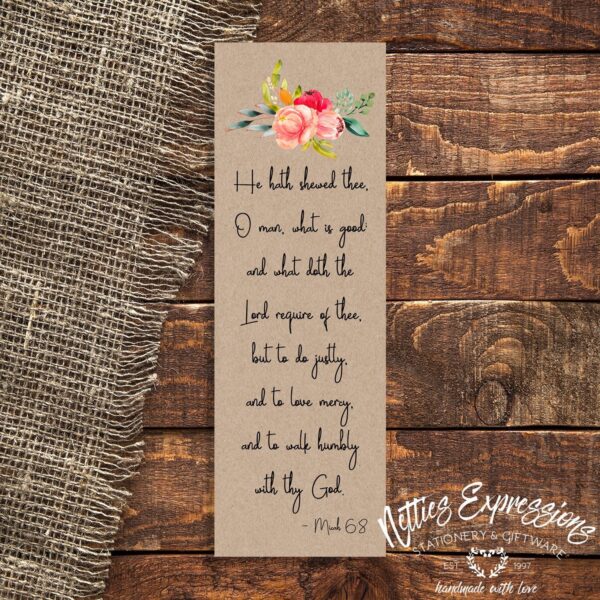 He_hath_shewed_thee He hath shewed thee - Bookmark - Netties Expressions
