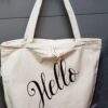 Hello - Recycled Cotton Tote Bag - Netties Expressions