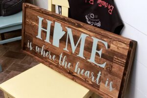 Home is where the heart is 12x30 framed Home is where the heart is 12x30 framed