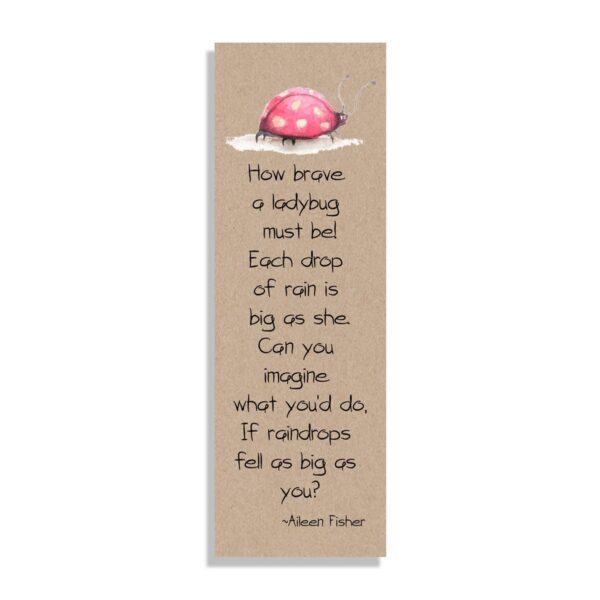 How-brave-a-ladybug-must-be-white_edb8cc50-28a5-4f24-be8b-d0acf5cc868f How brave a ladybug - Bookmark - Netties Expressions