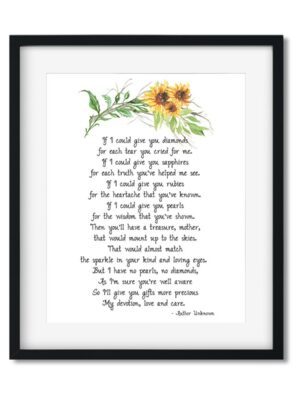 If-I-could-give-you-diamonds-sunflowers-8x10-Frame_4e40abbf-7617-4c35-963d-cc4fb4326a77 If I could give you diamonds - Art Print - Netties Expressions Prints