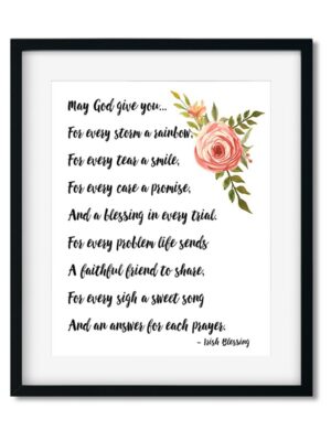Irish-Blessing-8x10-Frame_67254426-fd28-42bc-891c-23fc3ad73c51 Irish Blessing - Inspirational Art Print - Netties Expressions Prints