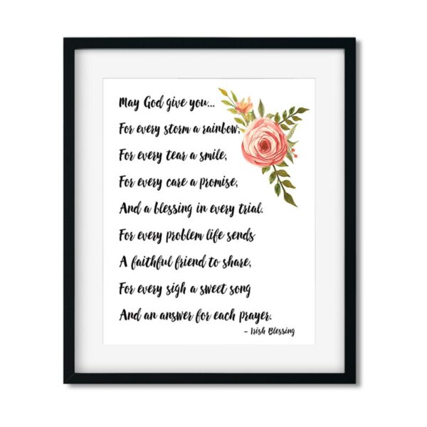 Irish-Blessing-8x10-Frame_67254426-fd28-42bc-891c-23fc3ad73c51 Irish Blessing - Inspirational Art Print - Netties Expressions Prints