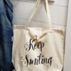Keep_smiling_1.0_b12546a0-1815-41f8-9931-5616955fddb5 Keep Smiling - Recycled Cotton Tote Bag - Netties Expressions