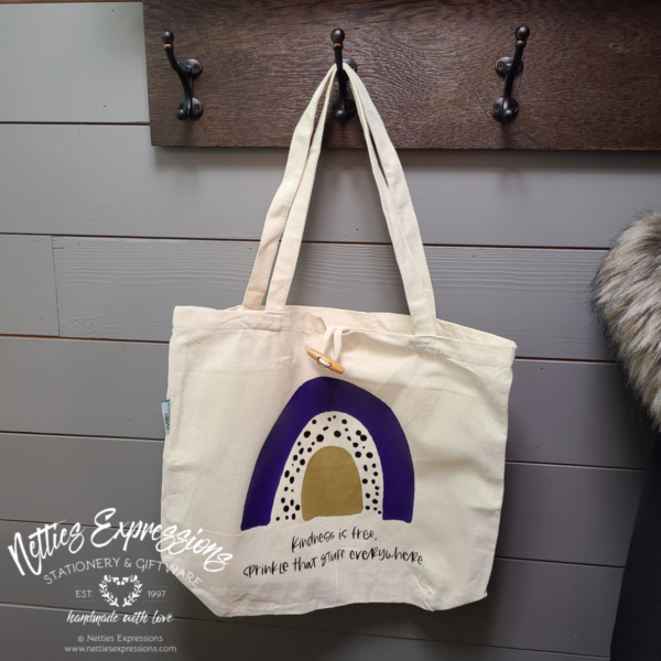 Kindnessisfree-totebag Kindness is Free - Recycled Cotton Tote Bag - Netties Expressions