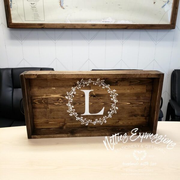 Large Rustic Plank Wooden Serving Tray - Netties Expressions
