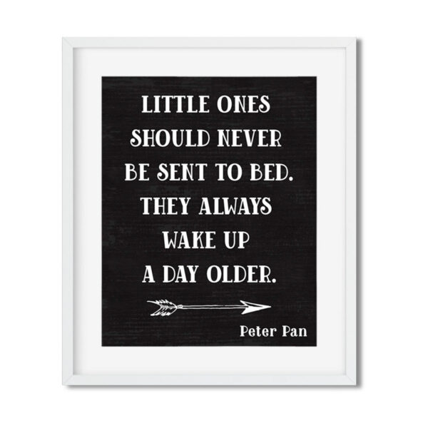 Little-ones-should-never-be-sent-to-bed-8x10-black-frame_61235eb7-950e-483b-9edf-d62a67af1f48 Little ones should never be sent to bed - Art Print - Netties Expressions Prints