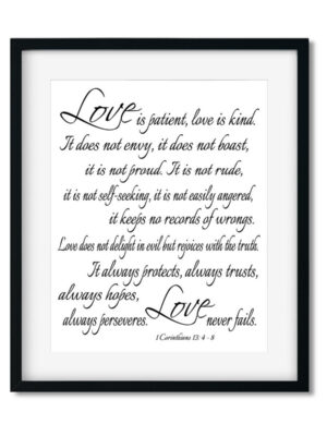 Love-is-patient-8x10-Frame_acc3a6d3-8e85-4c32-911a-37c4ecc6b374 Love is patient and kind - Art Print - Netties Expressions Prints