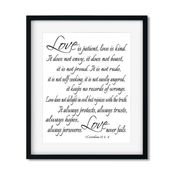 Love-is-patient-8x10-Frame_acc3a6d3-8e85-4c32-911a-37c4ecc6b374 Love is patient and kind - Art Print - Netties Expressions Prints