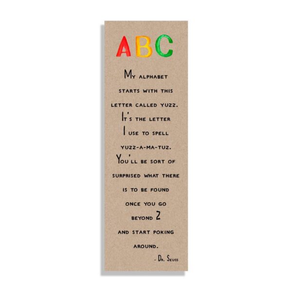 My alphabet starts - Bookmark - Netties Expressions
