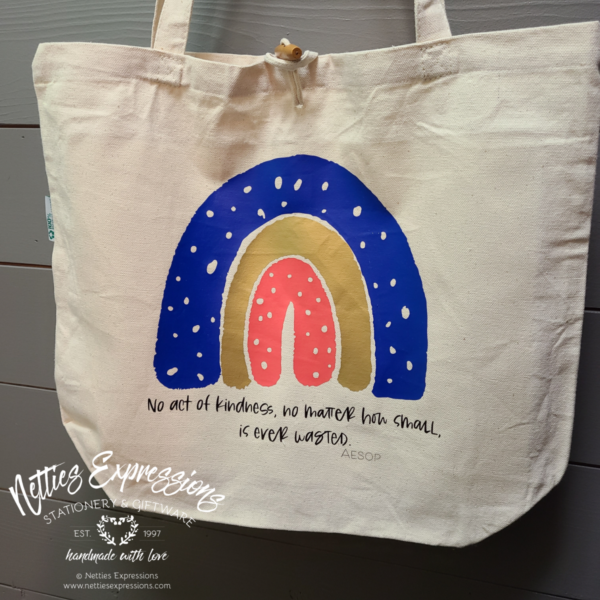 Noactofkindness-closeup-totebag No Act of Kindness - Recycled Cotton Tote Bag - Netties Expressions