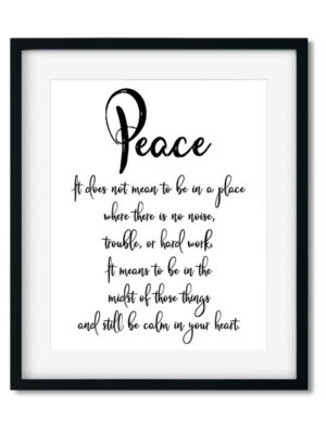 Peace-8x10-Frame_1b28b9e0-196b-44fc-9b8f-6fbe83885b95 Peace - Art Print - Netties Expressions Prints
