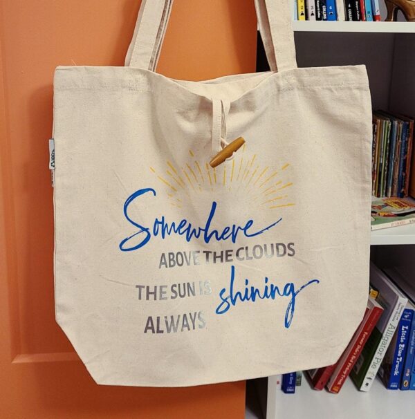 Resizer_16219559032940 Somewhere Above the Clouds - Recycled Cotton Tote Bag - Netties Expressions