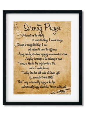 Serenity-Prayer-8x10-Harvest-Spice-frame_8d30ff5a-6dc0-498a-a6f0-f333c96258d6 Serenity Prayer - Art Print - Netties Expressions Prints