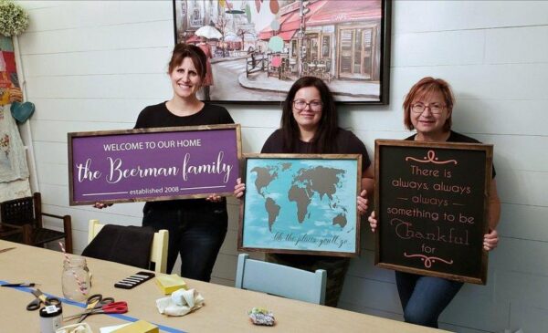 Sign_Painting_Workshop_2018-07-24_77b8e697-7b77-4306-8760-b1057a342cf4 Welcome to our home - Family Sign - Rustic Wood Sign - Netties Expressions