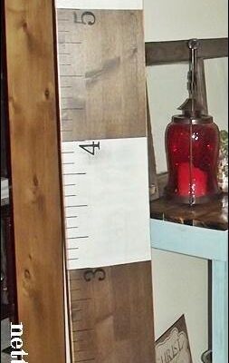 StainedandPaintedGrowthChart1-2 Customized Growth Chart Stained and Painted - Netties Expressions