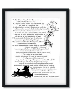 The-little-lad-8x10-frame_4743d825-be97-46b2-9c1f-3c4b78ac368f The little lad was sitting all alone - Art Print - Netties Expressions Prints