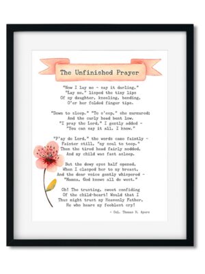 The-unfinished-prayer-8x10-frame_bb375d4b-2bf8-4e4f-ae5f-414714afb760 The Unfinished Prayer - Art Print - Netties Expressions Prints
