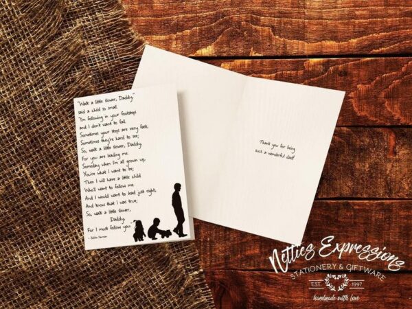 Walk-a-little-slower-daddy-custom-1_c8c80bf7-c1ea-44ba-bd2c-a34808d6f339 Walk a little slower daddy - Custom Father's Day Card - Netties Expressions Cards