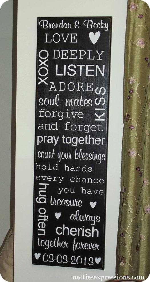 WeddingSubwayArt-03-03-2013 Wedding Subway Art - Custom Rustic Wood Wedding Sign - Netties Expressions