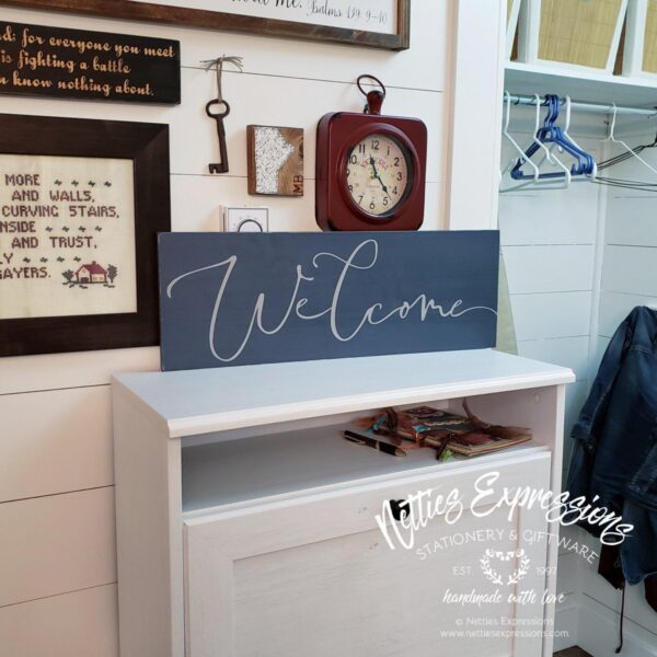 Welcome_-_Blue_Slate_8x22_6c323361-4338-4267-8f17-5a14197fe975 Welcome - Rustic Wood Sign - Netties Expressions