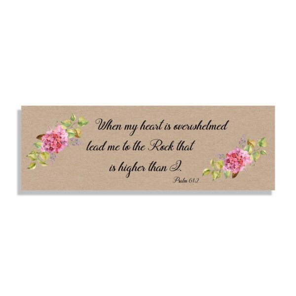 When my heart is overwhelmed - Bookmark - Netties Expressions