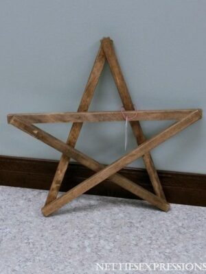 WoodenStar-Sm Rustic Wooden Star - Small - Netties Expressions
