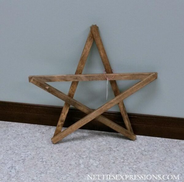 Rustic Wooden Star - Small - Netties Expressions