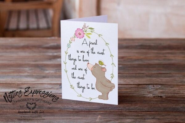 A friend is one of the nicest - Greeting Card - Netties Expressions Cards