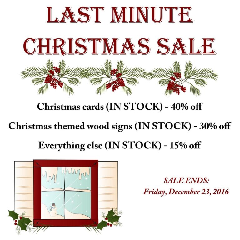 Netties Expressions Last Minute Christmas Sale - Netties Expressions
