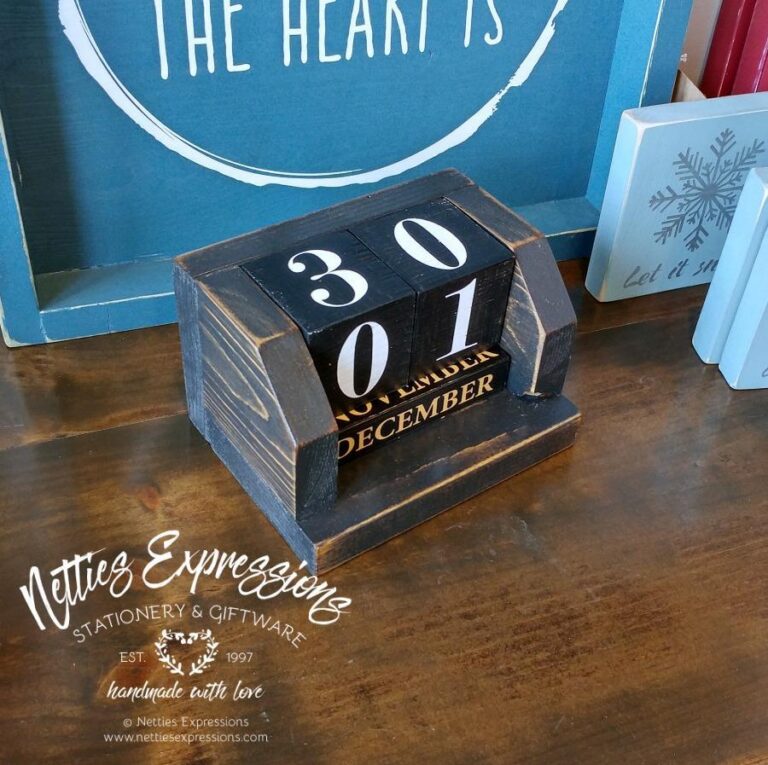 Wooden Perpetual Calendars are Back in Stock - Netties Expressions