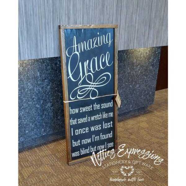 amazing-grace-how-sweet-the-sound-12x30-rustic-framed-wood-sign-wood-signs_26290de5-5909-4d74-9f76-6992db25240b Amazing Grace how sweet the sound - Framed Wood Sign - Netties Expressions