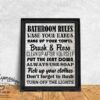 Bathroom Rules - Art Print - Netties Expressions Prints
