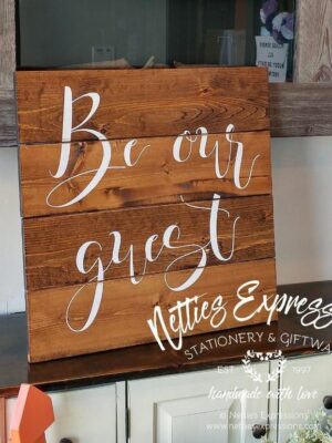 be-our-guest-22x22-rustic-pallet-wood-sign-wood-signs_c4ac5032-4c0d-4c2d-a203-9183ea7d674d Be Our Guest - Rustic Pallet Wood Sign - Netties Expressions