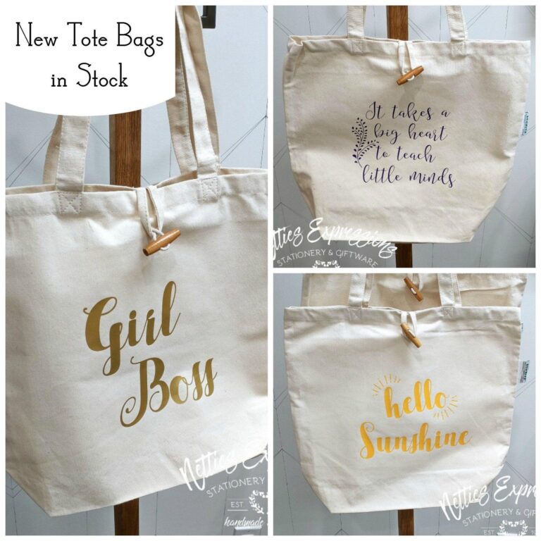 Girl Boss, Hello Sunshine and Teacher Tote Bags - Netties Expressions