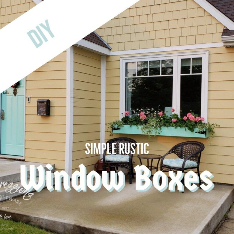 DIY Simple Rustic Window Boxes - Netties Expressions