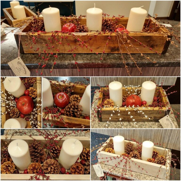 Fall Table Centerpieces made from Netties Expressions Wooden Boxes - Netties Expressions